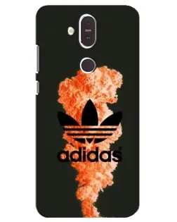 Чехол для Nokia 8.1 (2018) с картинкой «Оранжевый дым Adidas»