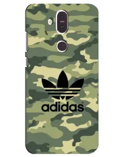 Чехол для Nokia 8.1 (2018) с картинкой «Милитари стиль Adidas»