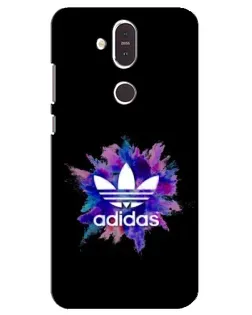 Чехол для Nokia 8.1 (2018) с картинкой «Взрыв красок Adidas»