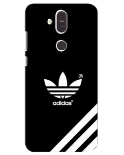 Чехол для Nokia 8.1 (2018) с картинкой «Adidas с диагональными полосами»