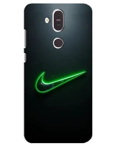 Чехол для Nokia 8.1 (2018) с картинкой «Неоновый контур Nike» Чехол для Nokia 8.1 (2018) с картинкой «Неоновый контур Nike»