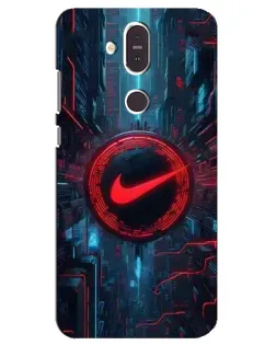 Чехол для Nokia 8.1 (2018) с картинкой «Техногенный стиль Nike»