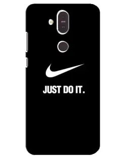 Чехол для Nokia 8.1 (2018) с картинкой «Классический принт Nike»