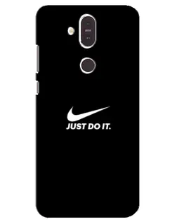Чехол для Nokia 8.1 (2018) с картинкой «Минимализм от Nike»