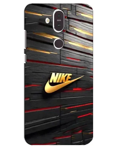 Чехол для Nokia 8.1 (2018) с картинкой «Золотой Nike на металле» Чехол для Nokia 8.1 (2018) с картинкой «Золотой Nike на металле»
