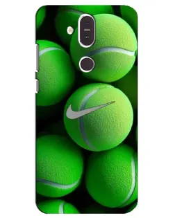 Чехол для Nokia 8.1 (2018) с картинкой «Теннисные мячи Найк»