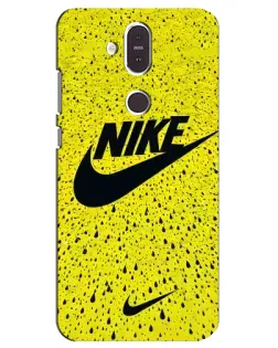 Чехол для Nokia 8.1 (2018) с картинкой «Желтый текстурный Nike»