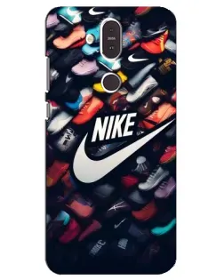 Чехол для Nokia 8.1 (2018) с картинкой «Коллекция кроссовок Nike»