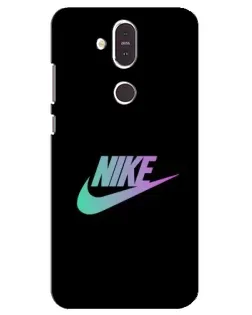 Чехол для Nokia 8.1 (2018) с картинкой «Nike — городская ночь»