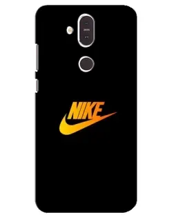 Чехол для Nokia 8.1 (2018) с картинкой «Золотой логотип Nike»