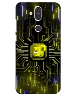 Чехол для Nokia 8.1 (2018) с картинкой «Nike — золотая искра»