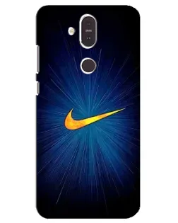 Чехол для Nokia 8.1 (2018) с картинкой «Синий пульс Nike»
