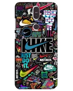 Чехол для Nokia 8.1 (2018) с картинкой «Яркий коллаж Nike»