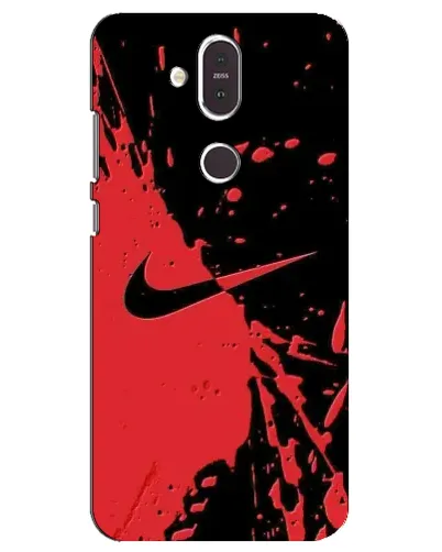 Чехол для Nokia 8.1 (2018) с картинкой «Красные брызги Nike» Чехол для Nokia 8.1 (2018) с картинкой «Красные брызги Nike»