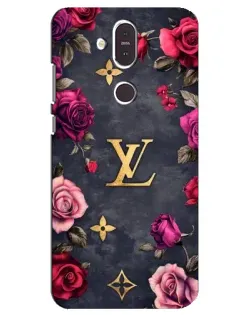 Чехол для Nokia 8.1 (2018) с картинкой «Цветочный Louis Vuitton»