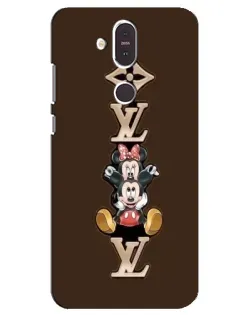 Чехол для Nokia 8.1 (2018) с картинкой «LV и Микки Маус»