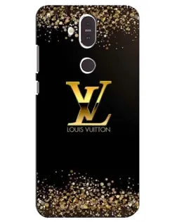 Чехол для Nokia 8.1 (2018) с картинкой «LV — золотые искры»
