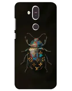 Чехол для Nokia 8.1 (2018) с картинкой «LV — мраморный принт»