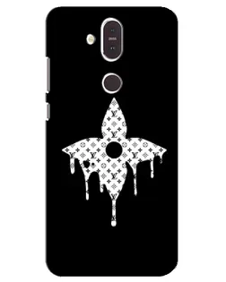 Чехол для Nokia 8.1 (2018) с картинкой «Цветочная монограмма»