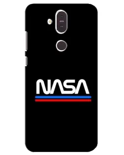 Чехол для Nokia 8.1 (2018) с картинкой «NASA — классика Red Blue»