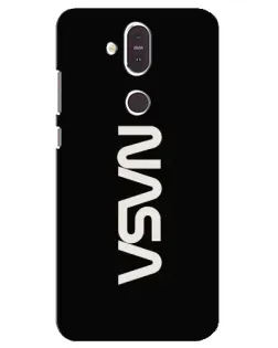 Чехол для Nokia 8.1 (2018) с картинкой «NASA — вертикальный логотип»