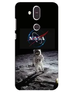 Чехол для Nokia 8.1 (2018) с картинкой «Астронавт на Луне»