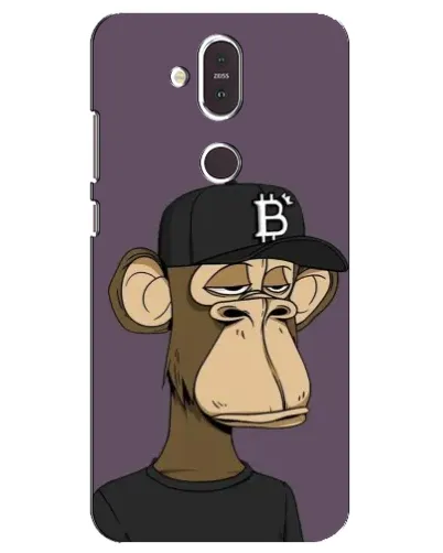 Чехол для Nokia 8.1 (2018) с картинкой «Bored Ape в кепке»