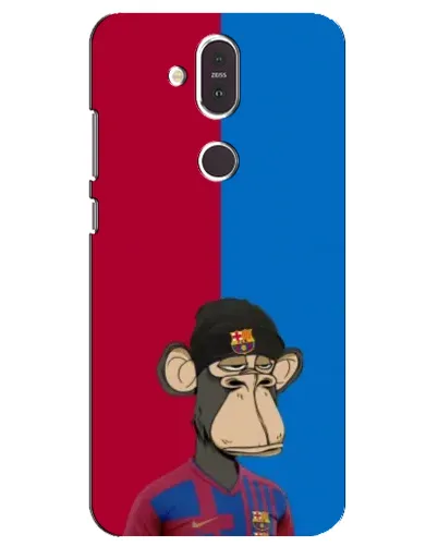 Чехол для Nokia 8.1 (2018) с картинкой «Bored Ape — фанат Барсы»