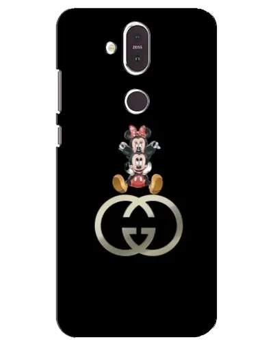 Чехол для Nokia 8.1 (2018) с картинкой «Минни Маус на лого»