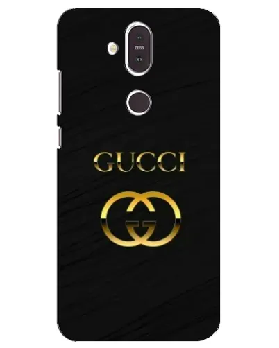 Чехол для Nokia 8.1 (2018) с картинкой «Золотой логотип Gucci»