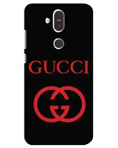 Чехол для Nokia 8.1 (2018) с картинкой «Gucci — красный логотип»