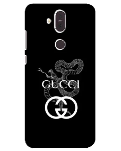 Чехол для Nokia 8.1 (2018) с картинкой «Gucci — серебряная змея»