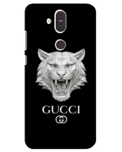 Чехол для Nokia 8.1 (2018) с картинкой «Gucci — серебряный лев»