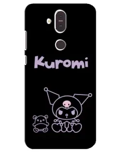 Чехол для Nokia 8.1 (2018) с картинкой «Kuromi — черный минимализм» Чехол для Nokia 8.1 (2018) с картинкой «Kuromi — черный минимализм»