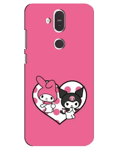 Чехол для Nokia 8.1 (2018) с картинкой «Kuromi и My Melody»