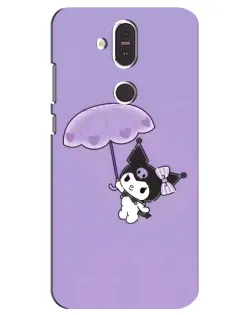 Чехол для Nokia 8.1 (2018) с картинкой «Kuromi с зонтиком»