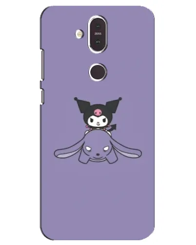 Чехол для Nokia 8.1 (2018) с картинкой «Kuromi на лиловом фоне»