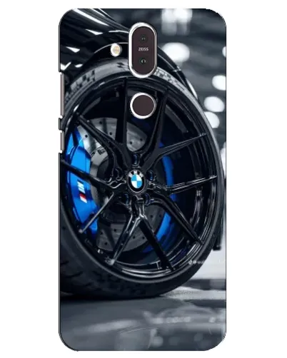 Чехол для Nokia 8.1 (2018) с картинкой «Колесо BMW вблизи»