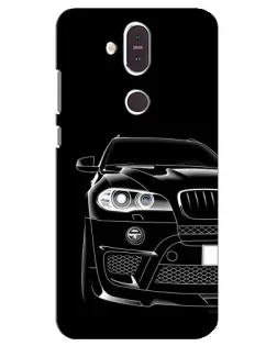 Чехол для Nokia 8.1 (2018) с картинкой «Темный силуэт BMW»