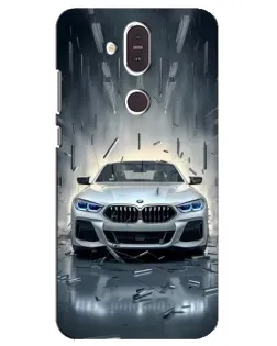 Чехол для Nokia 8.1 (2018) с картинкой «BMW в свете фар»
