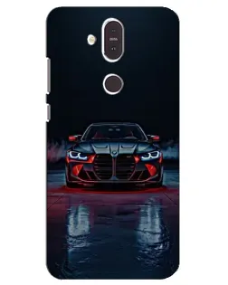 Чехол для Nokia 8.1 (2018) с картинкой «BMW на мокрой дороге»