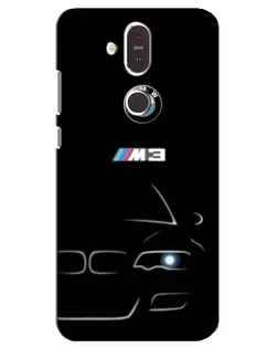 Чехол для Nokia 8.1 (2018) с картинкой «Минималистичный принт BMW M3»