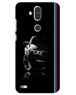Чехол для Nokia 8.1 (2018) с картинкой «Силуэт BMW в темноте»
