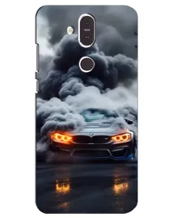 Чехол для Nokia 8.1 (2018) с картинкой «BMW в дыму»