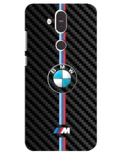 Чехол для Nokia 8.1 (2018) с картинкой «Эмблема BMW и карбон»