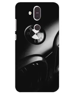Чехол для Nokia 8.1 (2018) с картинкой «Эмблема BMW — макро»