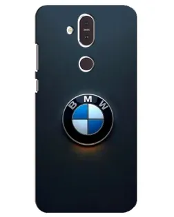 Чехол для Nokia 8.1 (2018) с картинкой «Логотип BMW — минимализм»