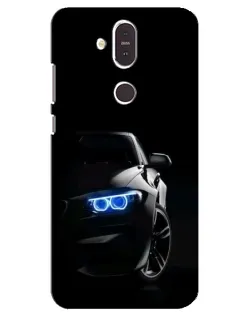 Чехол для Nokia 8.1 (2018) с картинкой «BMW — ночной взгляд»
