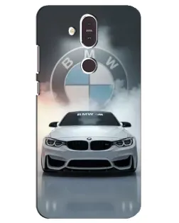 Чехол для Nokia 8.1 (2018) с картинкой «BMW в белом дыму»