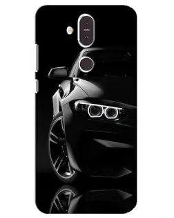 Чехол для Nokia 8.1 (2018) с картинкой «Черная BMW — профиль»